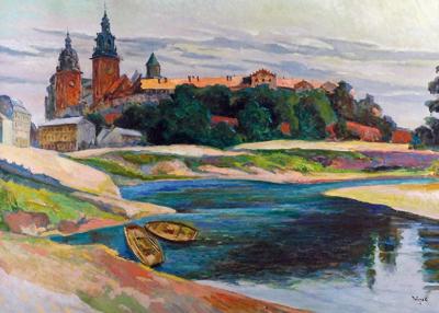 Widok na Wawel, ok. 1930