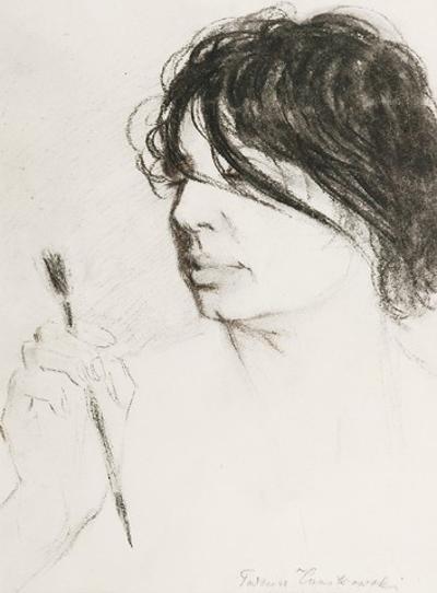 Portret z pędzlem