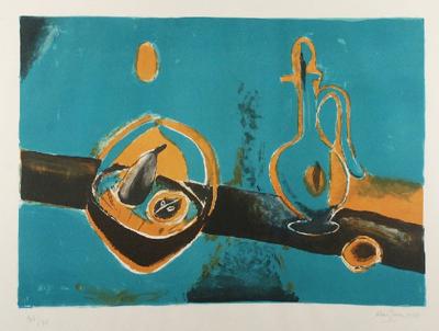 Butelka i owoce, 1968