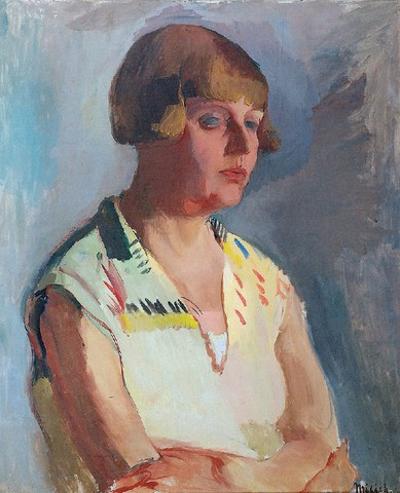 Portret kobiety w żółtej sukience, ok. 1935