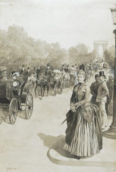Na paryskim bulwarze, ok. 1900