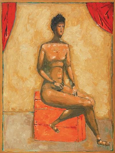 Akt siedzący, 1958