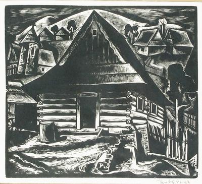 Wieś w górach - z teki: „Szlembark”, 1931