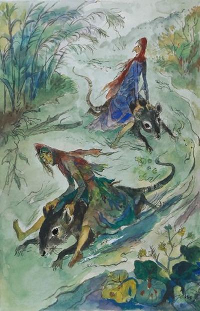 Ilustracja XIII - do książki „Bardzo dziwne opowieści” Ewy Szelburg-Zarembiny