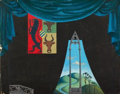 Projekt scenografii do przedstawienia „Latarnia”, 1954