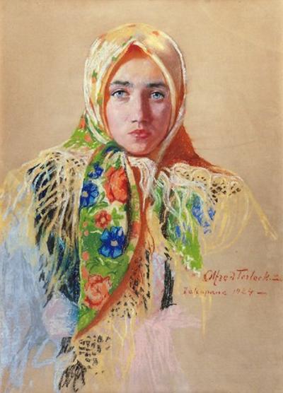 Portret dziewczyny w ludowym stroju, 1924