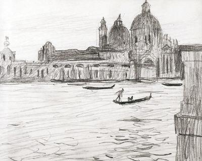 Widok na kościół Santa Maria della Salute w Wenecji, ok. 1907 r.