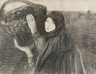 Dziewczyna z koszem, ok. 1920