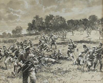 Wojska niemieckie w ucieczce przed Francuzami - Epizod z pola bitwy I wojny światowej, 1916