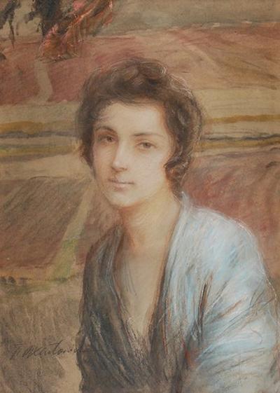 Portret kobiety w jesiennym pejzażu