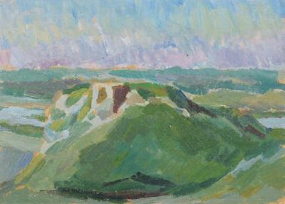 Pejzaż z ruiną zamku, ok. 1910