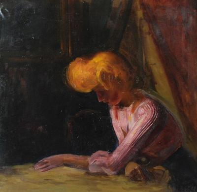 Kobieta o złotych włosach, ok. 1900