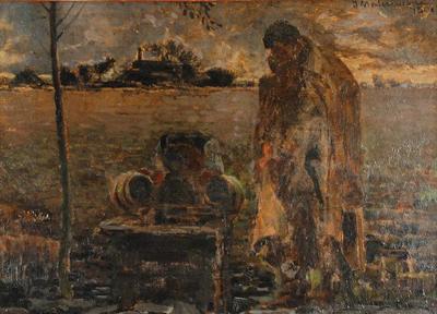 Zatruta studnia - szkic, 1901