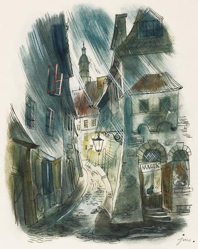 Ulica Czterech Wiatrów - Magik - ilustracja
