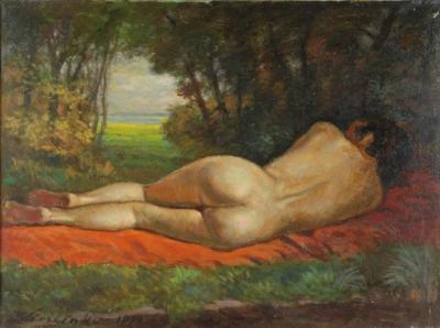 Akt leżący [W hołdzie mistrzom weneckim - podtytuł umowny], 1977