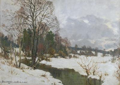 Pejzaż zimowy, 1945