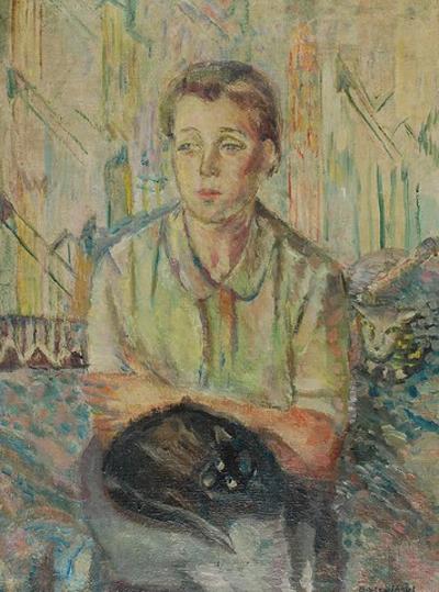 Portret pani z jej kotami