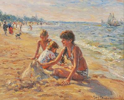 Na plaży, 1988