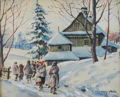 W drodze do kościoła, 1928