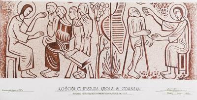 Projekt dekoracji ściennej prezbiterium kościoła Chrystusa Króla w Gdańsku, 1960-1998
