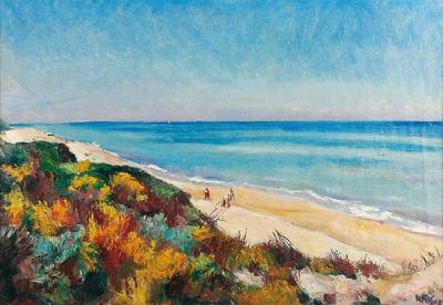 Plaża w Jastrzębiej Górze, ok. 1925