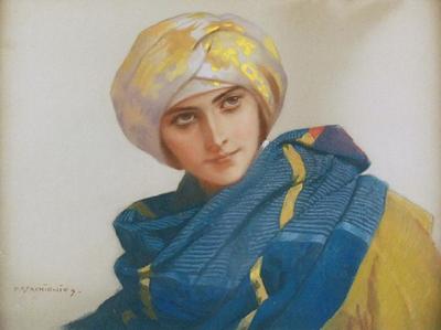 Dziewczyna w złocistym zawoju, ok. 1915