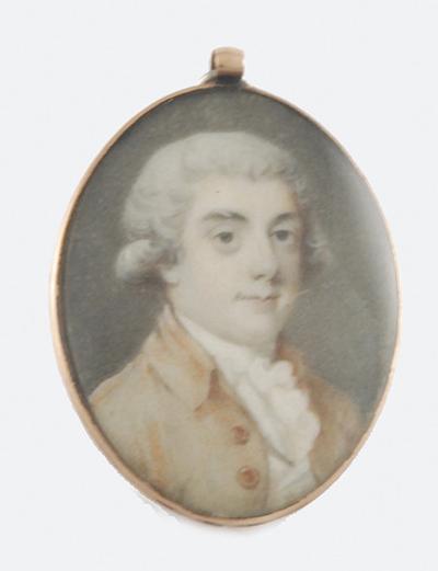 Portret mężczyzny w peruce - miniatura