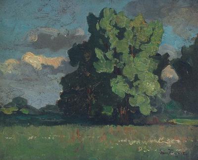 Pejzaż z kępą drzew, ok. 1905