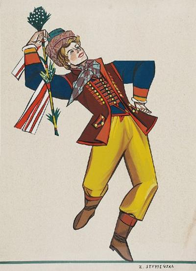 Śląski strój ludowy - z teki „Polskie stroje ludowe”