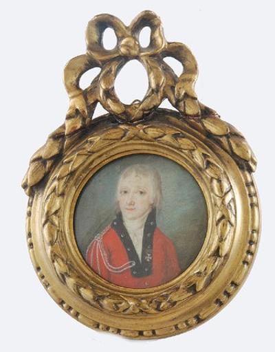 Portret mężczyzny w czerwonym mundurze - miniatura