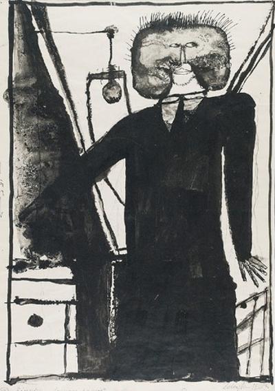 Ilustracja do utworu Tadeusza Różewicza "Czerwone pieczęcie", 1956