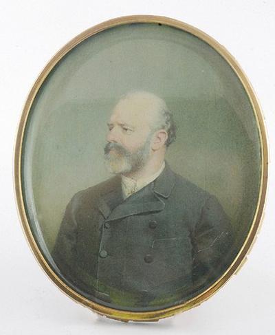 Portret mężczyzny - miniatura, 1888