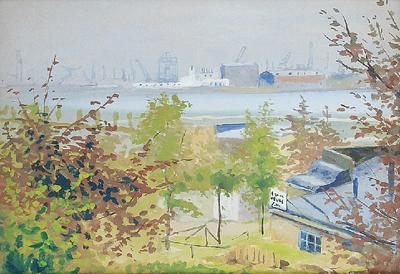 Gdynia - widok z Kamiennej Góry na port