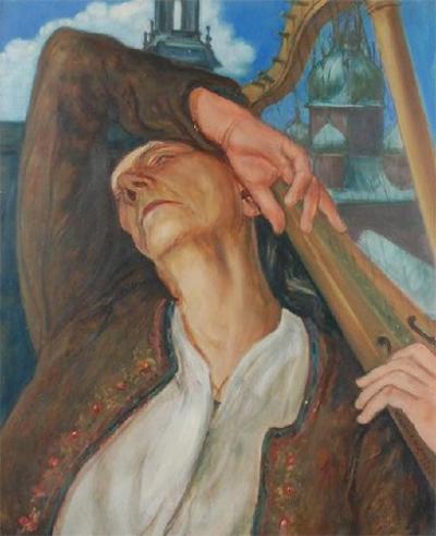 Harfiarka - skrzydło tryptyku