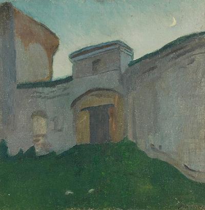 Brama wjazdowa z księżycem, ok. 1905