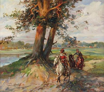 Jeźdźcy - scena z XVII wieku, 1975