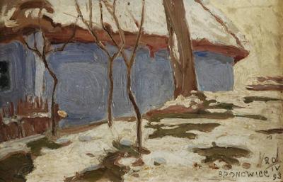 Chałupa w Bronowicach zimą, 1893