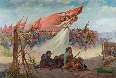 Polonia prowadząca do boju, ok. 1920