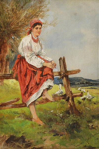 Wiejska dziewczyna, ok. 1885