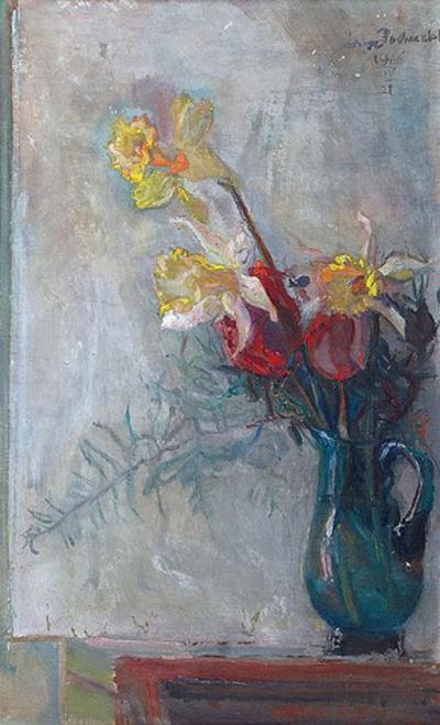 Kwiaty w wazonie, 1966