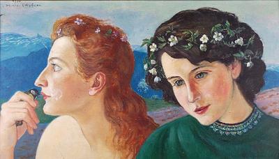Siostry - Danuta i Barbara Grębeckie, 1950
