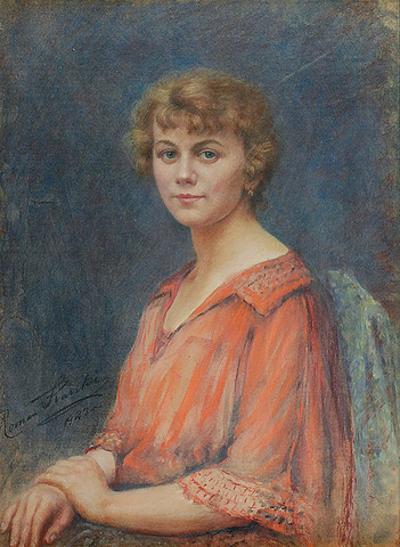 Portret kobiety - Eugenia z Łaszczyków Zasadzińska, 1923