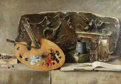 Martwa natura z paletą, 1885