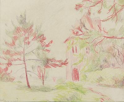 Widok na pałacyk, ok. 1910
