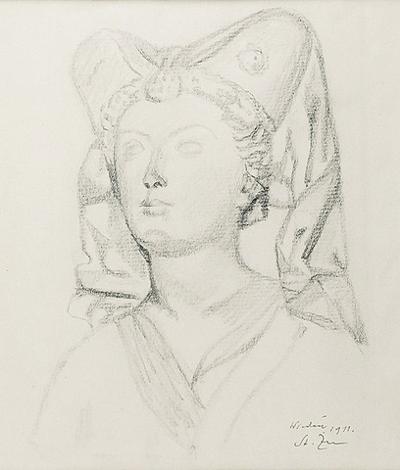 Głowa kobiety w czepcu, 1911