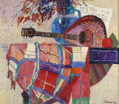 Martwa natura z krakowską chustą III, 1993
