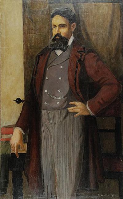 Portret mężczyzny - nieokreślonego przemysłowca łódzkiego (Ludwika Geyera?), 1962