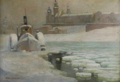 Kraków zimą, 1924
