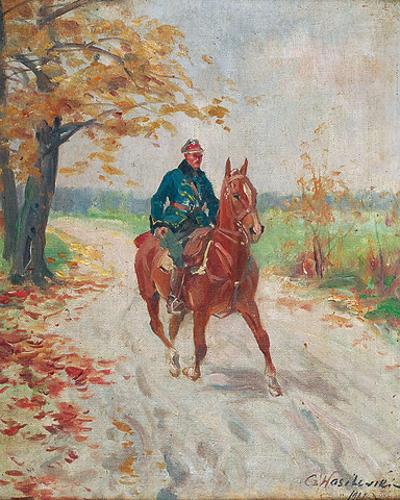 Żołnierz na koniu, 1927
