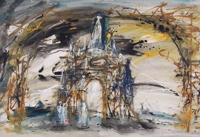 Projekt dekoracji do przedstawienia baletowego “Otello” Giuseppe’a Verdiego, 1963